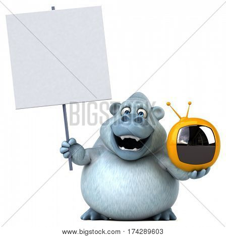 Fun yeti - 3D Illustration