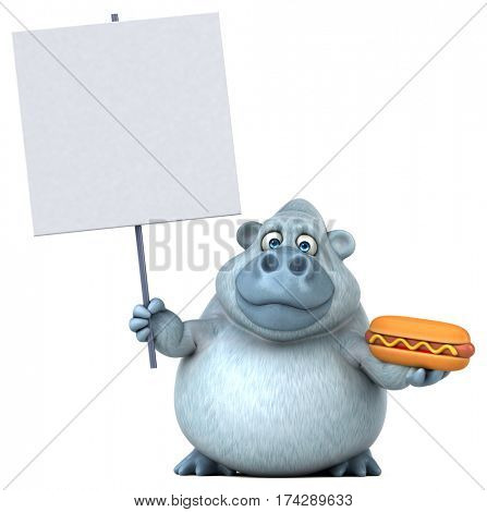 Fun yeti - 3D Illustration
