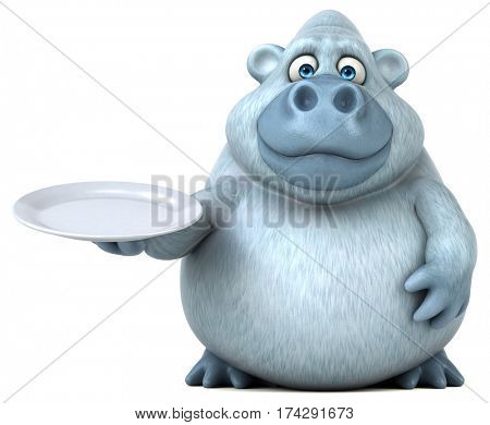 Fun yeti - 3D Illustration