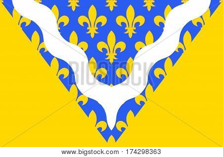 Flag of Val-de-Marne is a French department in the region of Ile-de-France