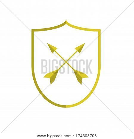 Golden Shield With Arrows