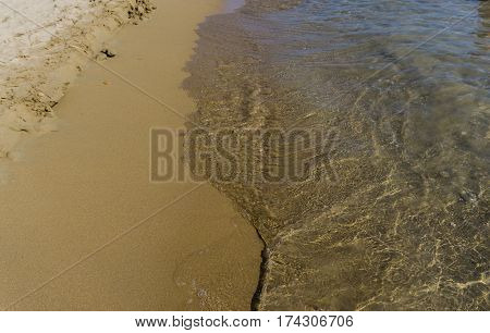Ionian sea coastline at gerakas beach in Zakynthos island