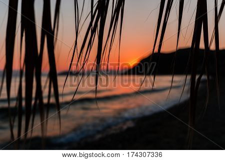 Ionian sea coastline at gerakas beach in Zakynthos island
