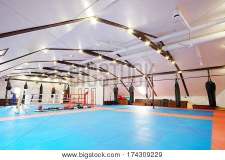 Interior of a boxing hall