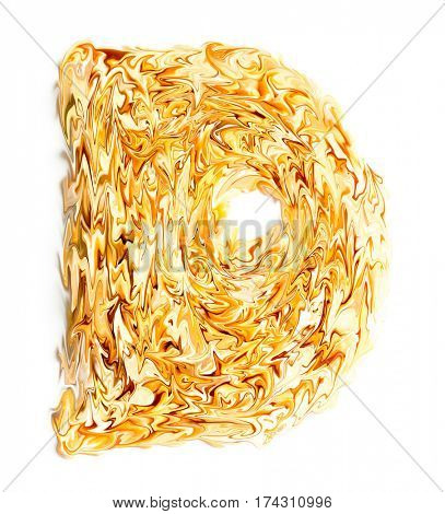 The yellow candy letterr D.