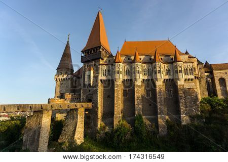 Corvinesti castle,amazing medieval castle in the midle of Transylvania , Romania