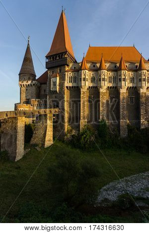 Corvinesti castle,amazing medieval castle in the midle of Transylvania , Romania