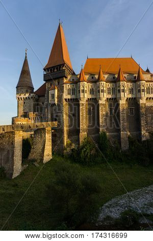 Corvinesti castle,amazing medieval castle in the midle of Transylvania , Romania