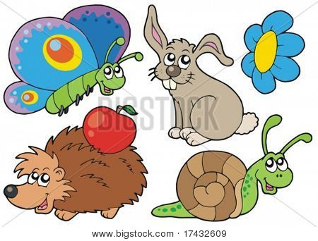 Små dyr samling 7 - vektor illustration.