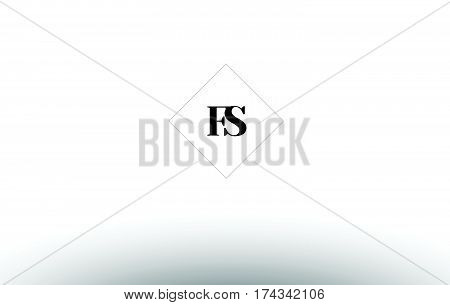 Fv F V  Retro Vintage Black White Alphabet Letter Logo