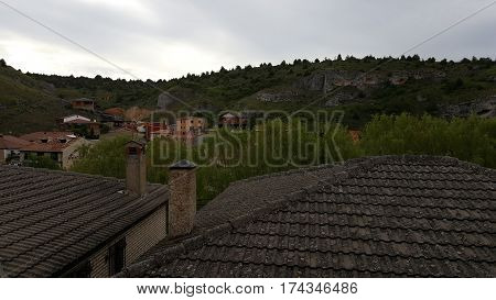 The town of Ucero in the province of Soria