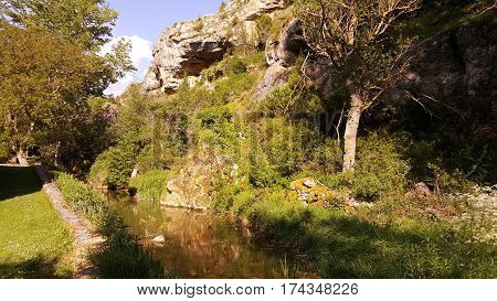 Green zone around calatanazor, Soria in Spain