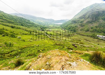 Nant Gwynant Pass Snowdonia National Park Gwynedd Wales United Kingdom