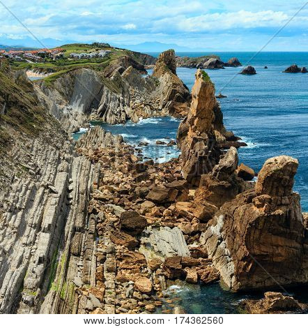 Atlantic Ocean Coastline Landscape.