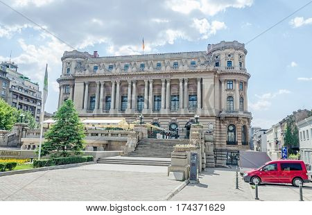 Bucharest, Romania - May 25, 2014: The Building Cercul Militar National.