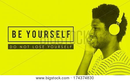Yourself overlay word young people