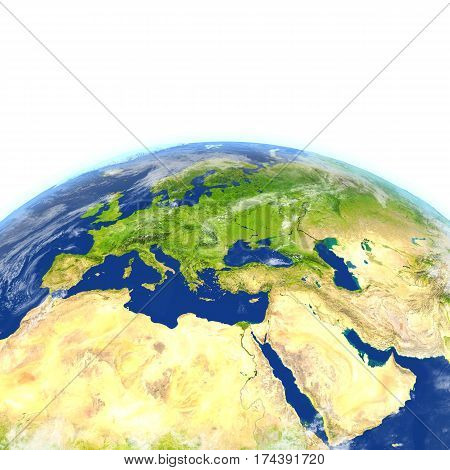 Emea Region On Planet Earth