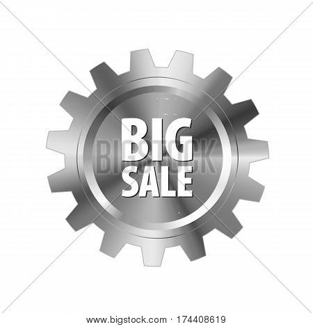 Gray Metal Gear With Words 'big Sale'
