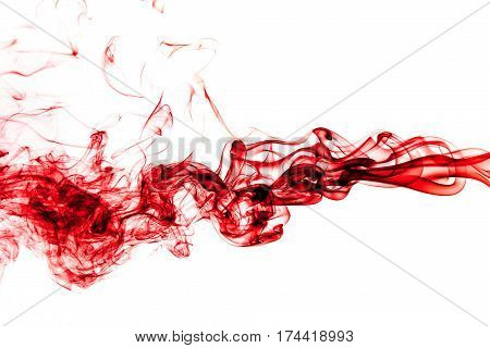 Red Smoke abstract background. Beautiful background. isolated