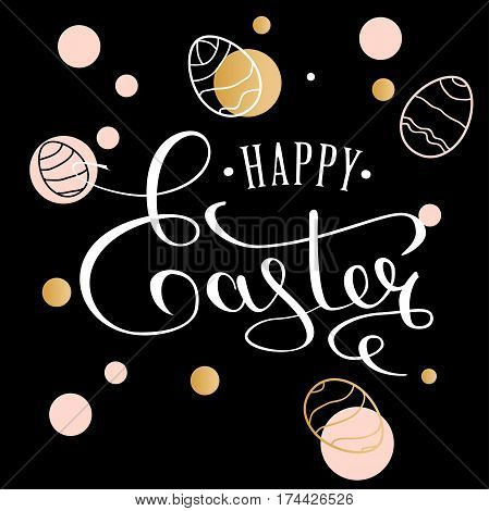 Happy Easter Lettering Greeting Card