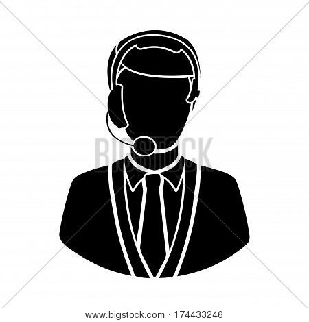 black man techical man customer support, vector illustraction design