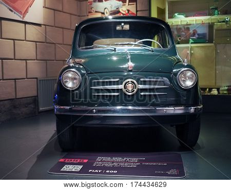Ancient Cars At Car Museum In Turin