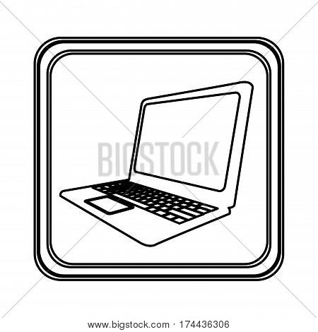 figure emblem laptop icon, vector illustraction design image