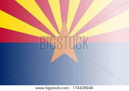 The flag of the USA state of Arizona with fade