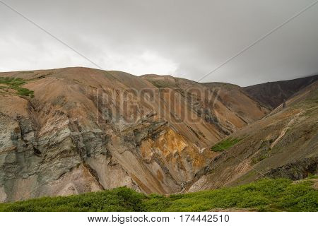 Scenic landscape of volcanic island Iceland during summer time, Europe