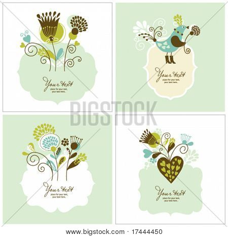 set di cartoline di auguri