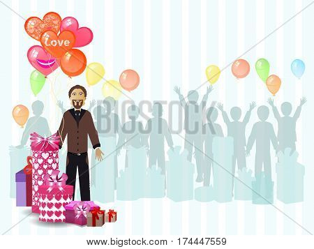 A Gift From The Men 8Th Of March. Illustration