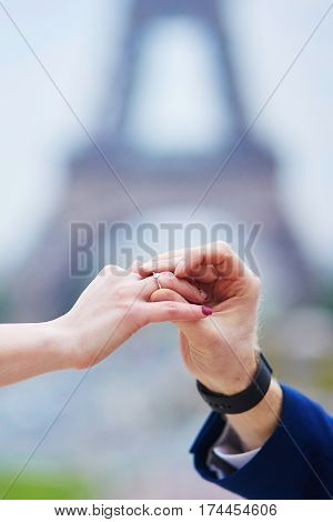 Romantic Engagement In Paris