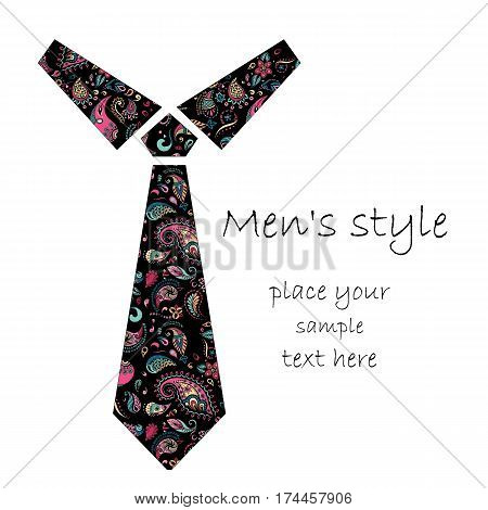 Patterned Cravat. Batik, Doodle, Zentangle Design. It May Be Used Ford Shirt, Bag, Postcard And Post