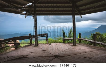 Mountain Landscape View Point At Phu Tubberk In Phetchabun Thailand.