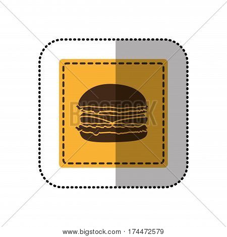 color emblem humburger icon, vector illustraction design image