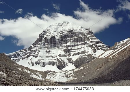 The North Face of Sacred Mount Kailash in Western Tibet.
