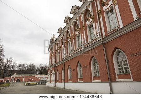 Facade Of The Petroff Palace, Moscow, Russia
