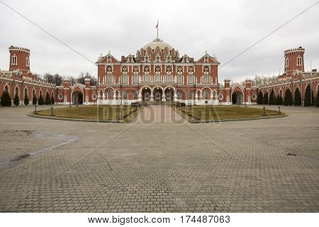 Facade Of The Petroff Palace, Moscow, Russia