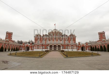 Facade Of The Petroff Palace, Moscow, Russia