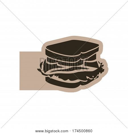 contour emblem sandwich icon, vector illustraction design image