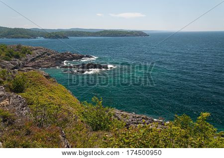 Northern shore of Great Lake Superior. Pukaskwa National Park of Canada. Ontario Canada