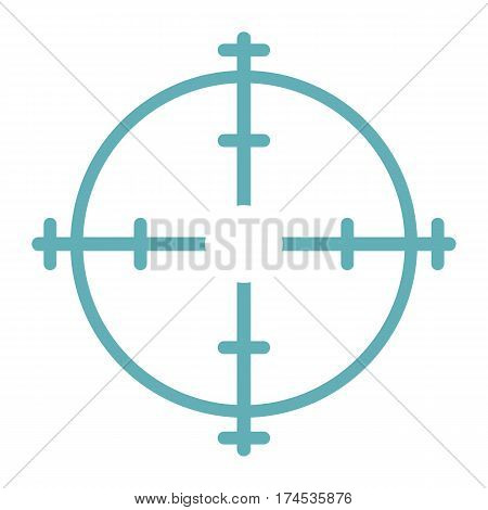 Target aim flat line icon isolated on white background. Vector illustration