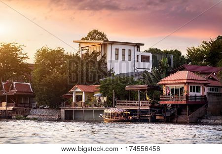 Cruise At Chao Phraya River In Thailand
