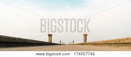 jetty Bridge, sea and sky Docks and fishing pier