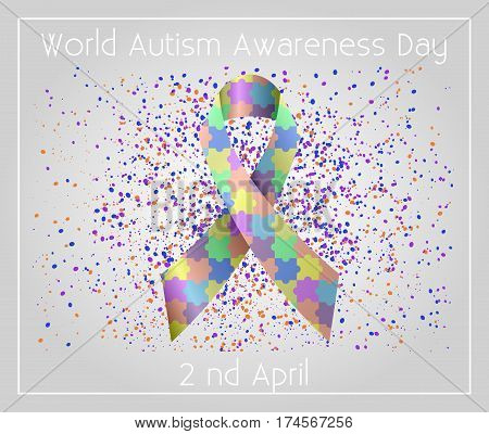 Vector illustration of World autism awareness day.