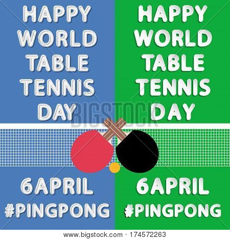 Happy Word Table Tennis Day