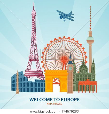 Travel planning flat concept. Cartoon vector illustration.