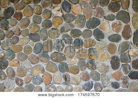 Top view Stones from sea for background