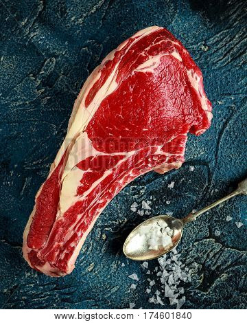 Fresh Raw Beef bone rib roughly choppid.