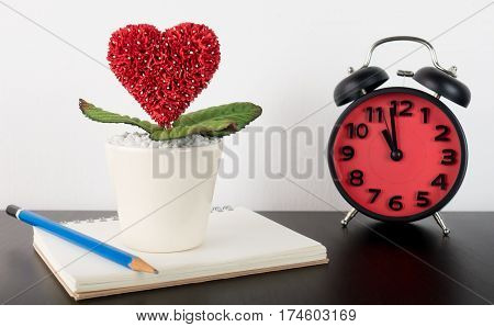 Love Diary stroy writing with clock deadline